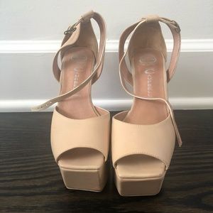 Jeffrey Campbell Nude Platform Wedge